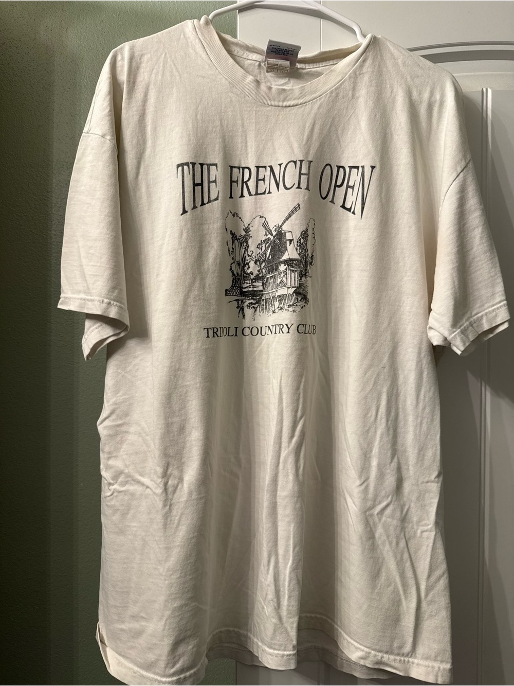 Champion Light Gray Graphic French Open Crewneck T-Shirt